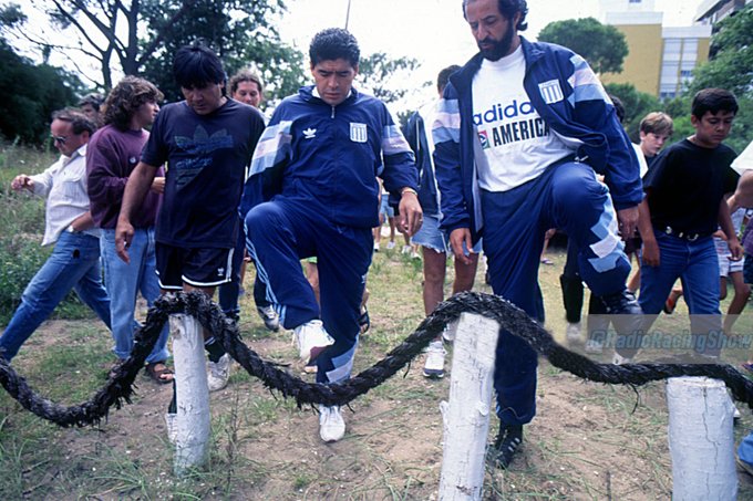 Diego Maradona como DT de Racing